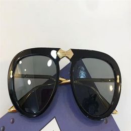 0307 Stones Pilot Sunglasses Gold Black Frame Sun Glasses Men Fashion Sunglasses New with Box225c