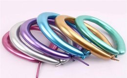 100pcs lot Metallic Latex Balloon Long Shape Metal Chrome Magic Tying ing Balloon Wedding Birthday Party Decoration S T191107273f7864473