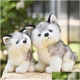 Stuffed Plush Animals 20-30Cm Cute Husky Dog Toy Wolf Soft Animal Kawaii Children Doll Fluffy Birthday Gift Child Boy Wj131 Q0727 Ot4Ri