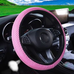 Universal Fashion Car Steering Wheel Cover Without Inner Ring Elastic Grip For Easy Installation And Removal Non Slip