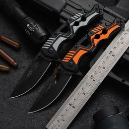 ZK20 Featured 3D printed aluminum handle folding knife outdoor emergency survival multifunctional folding knife 3Cr13 blade pocket knife