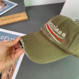 Men's fashion designer baseball caps Women's autumn and winter pure cotton letter holes casquette Couples with the same 264x