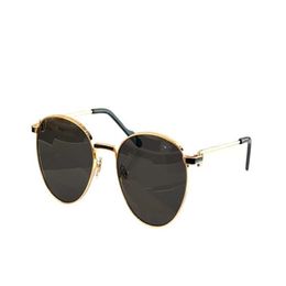 New fashion sunglasses 0335 round frame K gold frame popular and simple style versatile outdoor uv400 protection glasses226M