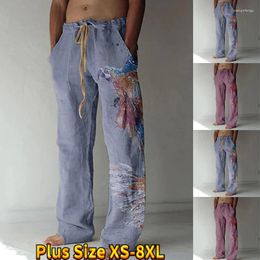 Men's Pants Waist Loose Animal Printed Pattern Street Elastic Men XS-8XL
