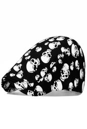 Berets Drop 2021 Spring And Summer Adult Ivy Hats Women Beret Caps Men Skull Print Cotton Sboy Cap9876880