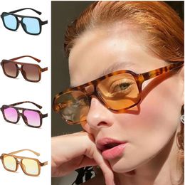 Fashion Sunglasses Unisex Double Beam Sun Glasse Anti-UV Spectacles Square Eyeglasses Simplity Ornamental Multicolour Google
