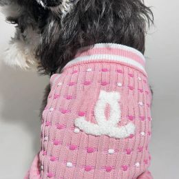 Designer Clothes Brands Dog Apparel Dogs Sweater Classic Letters Pattern Stretch Comfort Cotton Pet Sweatshirt Vest for Small Doggy