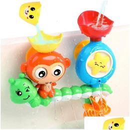 Bath Toys Baby Toy Sunction Cup Track Water Games Children Bathroom Monkey Caterpilla Shower For Kids Birthday Gifts Drop Delivery Mat Dhfv8