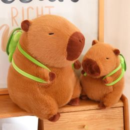 Plush Dolls 2345cm Fluffy Capybara Doll With Tortoise Stuffed Toy Animals Boys Juguetes Birthday Gift Home Decor 231211