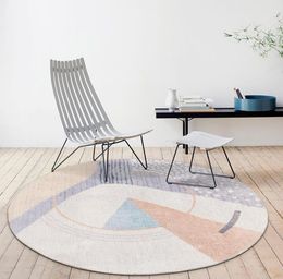 Carpets Nordic Retro Bohemian Beautiful Art Nonslip Circular Rug Floor Mat Bedroom Living Room Home DecorationCarpets7293022