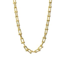 100% Stainless Steel Heavy Duty Chain Necklace For Women Gold Silver Colour Metal Chunky Chain Choker Necklaces179b