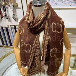 Designer Scarf High-End Soft Thick Fashion Men's And Women's Luxury Scarves Winter 100% Cashmere Unisex Classic Check Bi279Y