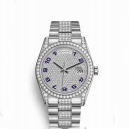 Case With Diamond Watch Mens Automatic Mechanical Watches 36mm Sapphire Women Wristwatch Montre de Luxe