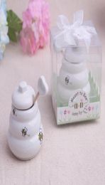 100 pcs Ceramic Meant to Bee Honey Jar Honey Pot Wedding favors Baby shower favors SN8024758363