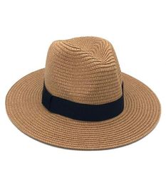 Femme Vintage Panama Hat Men Straw Fedora Sunhat Women Summer Beach Sun Visor Cap Chapeau Cool Jazz Trilby Cap Sombrero6412071