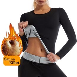 Women's Thermal Underwear Thermal Top Underwear Women Seamless Bottoming Shirt Solid Colour Long-Sleeved Shirt Sweat Sauna Heating Fibre Thermal Tops 231206