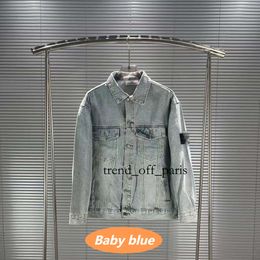 Stones Island 2023 Designer Jacket Heavy Industries Wash Badge Denim Jackets and Jackets Cross Border Couple Island 210 575