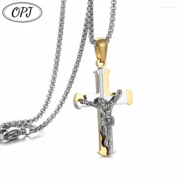 Pendant Necklaces OPJ Jesus Man Stainless Steel Jewellery -selling European And American High-quality Hip-hop Cross