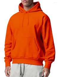 Men's Hoodies Autumn/Winter Sweatshirts Clothing Fashion Casual Sports Solid Colour Fleece Sweater Hoodie Streetwear Men