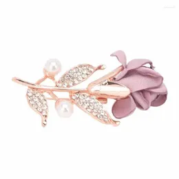 Brooches Rose Brooch Pin Alloy Cotton Light Purple For Prom Nights