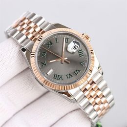 women's 36mm Watches automatic machinery Men's 41mm watch rose gold dial golden stainless steel strap ST9 folding buckle255S