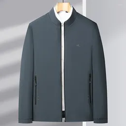 Men's Jackets Spring And Autumn Jacket For Middle Old Age Dad's Business Casual Baseball Collar Coat