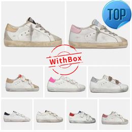 2024 Kids Shoe Italy infant Childrens goldens boys girls Super Star Sneakers Sequin Classic White Do-old Dirty Star Leather goooses toddler shoes