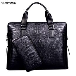KAKINSU Men Messenger Bags Genuine Leather Bag Men Briefcase Designer Handbags High Quality Famous Brand Business Men Bag2662