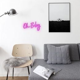 oh baby Sign Bar Disco Home wall decoration neon light with artistic atmosphere 12 V Super Bright302x