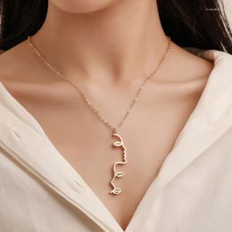 Pendant Necklaces Creative Simple Human Face Necklace Lips Eyes Shape Chain Jewellery Fashion Women Party Accessories