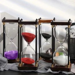 Decorative figurines15/30/45/60 Minutes Vintage Metal Hourglass Timer Kitchen Office Creative Desktop Decoration Time Management Tool Holiday Gifts 231207