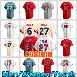 27 Mike Trout Jersey Baseball Moniak Los Angeleses 14 Logan OHoppe Zach Neto Angels Jo Adell Jordyn Adams 2023 City Connect 2 Luis Rengifo All Star 3 Taylor Ward Jerseys