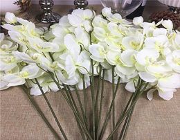 20pcslot Whole White Orchid Branches Artificial Flowers For Wedding Party Decoration Orchids Cheap Flowers1313764