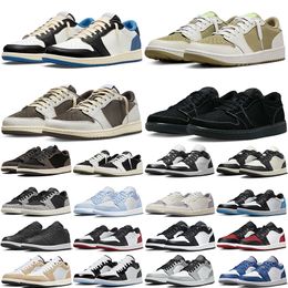 basketball shoes for mens womens low Reverse Mocha Black Phantom Olive Panda Wolf Grey UNC Bred Toe Concord Lucky Green Obsidian outdoor sports trainers sneakers