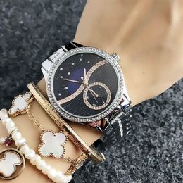 Fashion crystal design Brand Watches women Lady Girl Metal steel band Quartz Wrist Watch M74198S