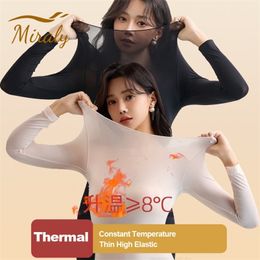 Women's Thermal Underwear 2Pieces Ultra Thin Seamless Set Women Winter Warm Tops Long Johns Elastic Constant Temperature Thermo Lingerie 231206