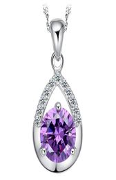 Top Quality Pear Shape Teardrop Cubic Zirconia Crystal Zircon CZ Diamond Pendant Necklace for Women Water Drop Pendant Necklace9738148