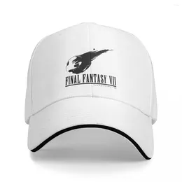 Ball Caps Final Fantasy Black Logo Baseball Cap Boonie Hats Beach Hat Fluffy Visor For Men Women'S