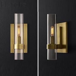 Modern Luxurious Wall Lights Glass Shade Gold Black Wall Lamps for Bedroom Bedside Living Room Restaurant Fixtures Led Sconces264G