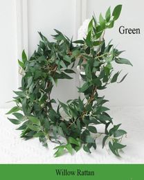 17M Artificial Willow Rattan Ivy Green Leaf Garland Plants Vine Fake Plant Home Garden Leaves Decor wedding decoration Wall Fake 5831320