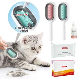 New Vacuums Clean Cat Brush Cat Dog Hair Removal Comb with Wipes Sticky Brush Cat Accessories Pet Products Grooming Supplies