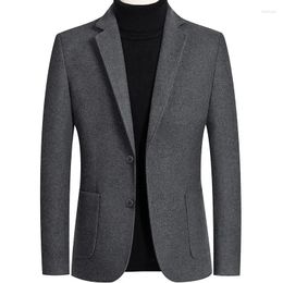 Men's Suits Quality Male Slim Fit Blazers Jackets Wool Coats Men Woolen Cashmere Business Casual 4XL