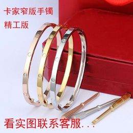 nail bracelet bangle Screwdriver type Bracelet Narrow 18K Rose Gold Eternal Ring Men's Women's Colourless Hand Jewellery Generation Bracelet