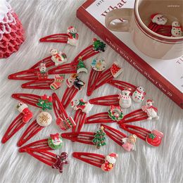 Hair Accessories Children's Headwear Lovely Charming Christmas Cartoon Hairpin Gifts High Demand Red Fun