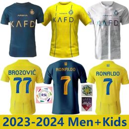 Men 2023 2024 Al Nassr FC Home shirt third Soccer Jersey Ronaldo quite good Away Football Shirt 23 24 Gonzalo Martinez Talisca Ghislain Konan Vincent Aboubakar Kid kit