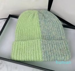 Designer Brand Letter Wool Knitted Hats Skull Caps Inlaid Crystal Winter Warm Hat Fashion Accessorie