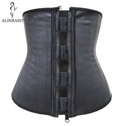 Waist Tummy Shaper 25 Steel Bones Latex Waist Trainer Shapewear Slimming Belt Waist Modelling Strap Body Shaper Girdle Workout Tummy Control Corset 231211