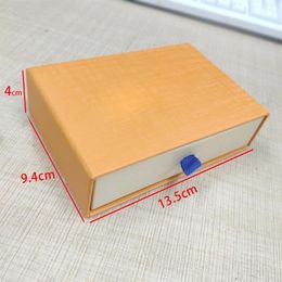 Orange Retail Gift Packaging Drawer Boxes Drawstring Cloth Bags Card Certificate Booklet Tote Bag for Jewellery Box2564