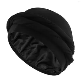 Berets Pre Tied Elastic Modal Turban Solid Head Wrap Skull Cap Outdoor Sports Beanie Hat Sun Protection Breathable For Men Cycling