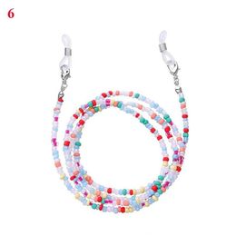 Sunglasses Frames Fashion Coloured Rice Beads Glasses Chain Beaded Mask Strap Women's Neck Eyeglasses Lanyard For283O